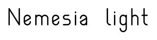 Nemesia light font